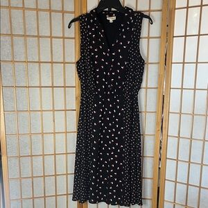 Maison Jules Black and Pink Midi Dress